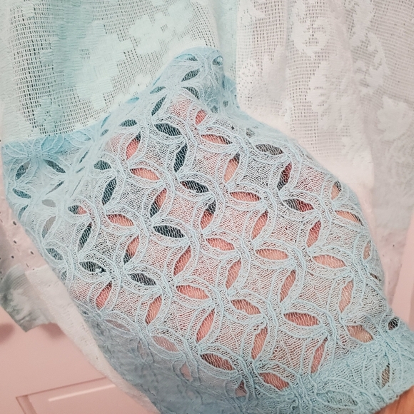 NWOT LOGO Lavish By Lori Goldstein Patchwork 3/4 Sleeve Lace Top Size 2X Ret $86 - Picture 12 of 12